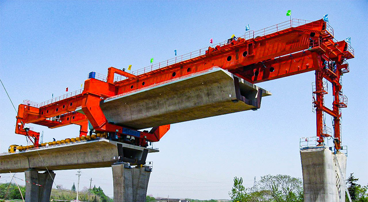 Conveying and Erecting Integrated Bridge Girder Erection Equipment
