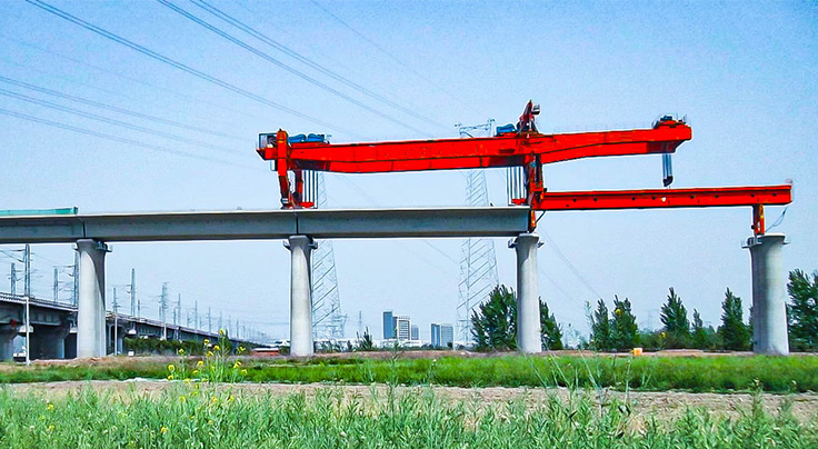 Conveying and Erecting Integrated Bridge Girder Erection Equipment