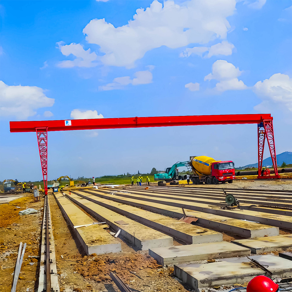 5T single-side overhang single-beam gantry crane in Ecuador