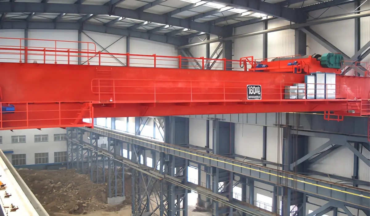 Cement plant overhead crane