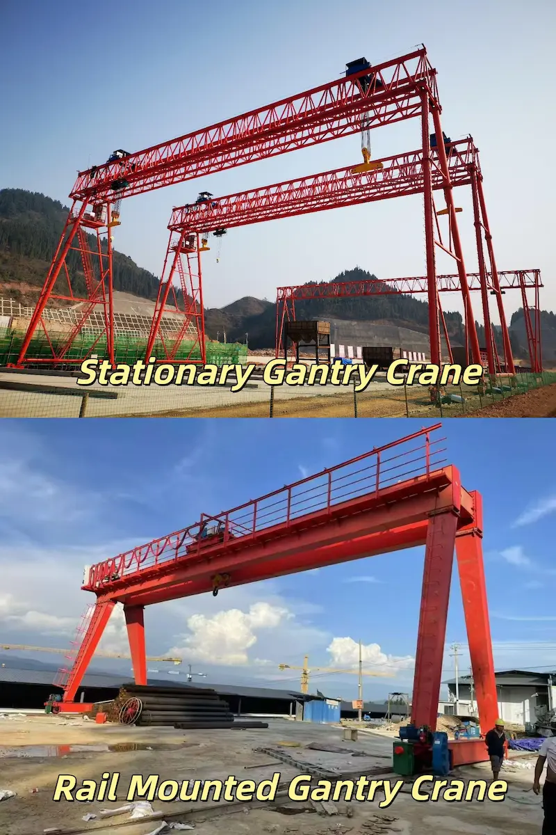 Differences Between Stationary and Rail Mounted Gantry Cranes