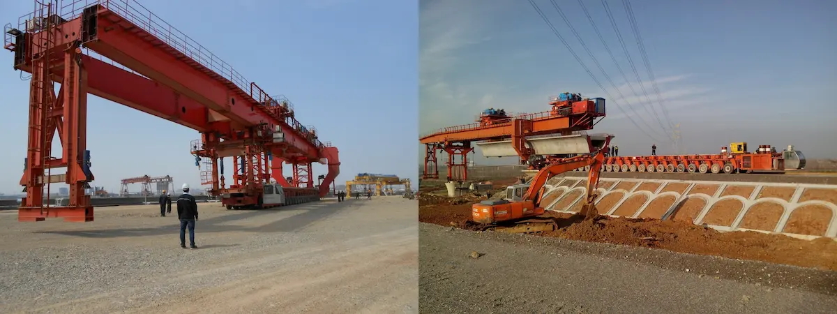 hscrane-bridge-girder-launcher-installation