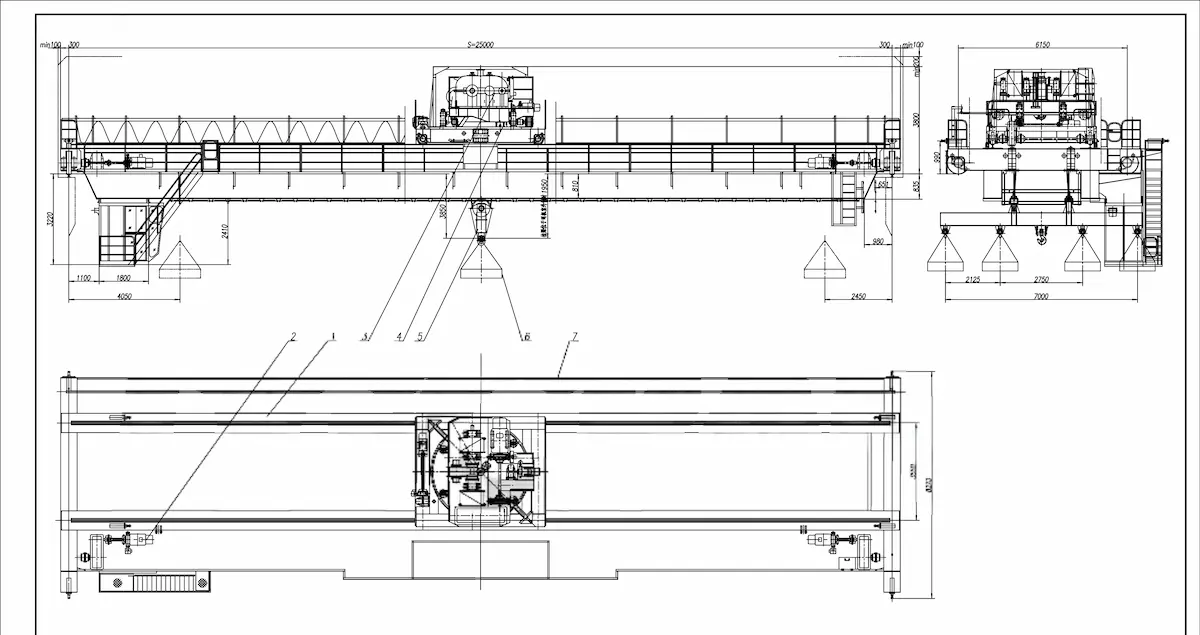 overhead crane structure