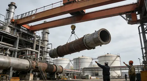 Application of Overhead Crane in Petrochemical Equipment Assembly