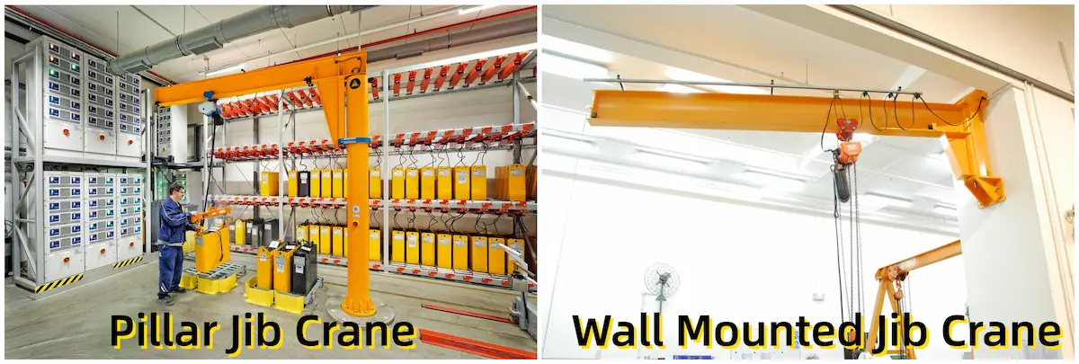 Pillar vs. Wall-Mounted Jib Cranes