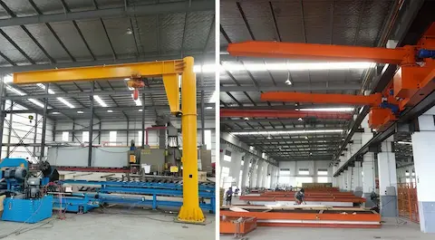 Pillar vs. Wall-Mounted Jib Cranes