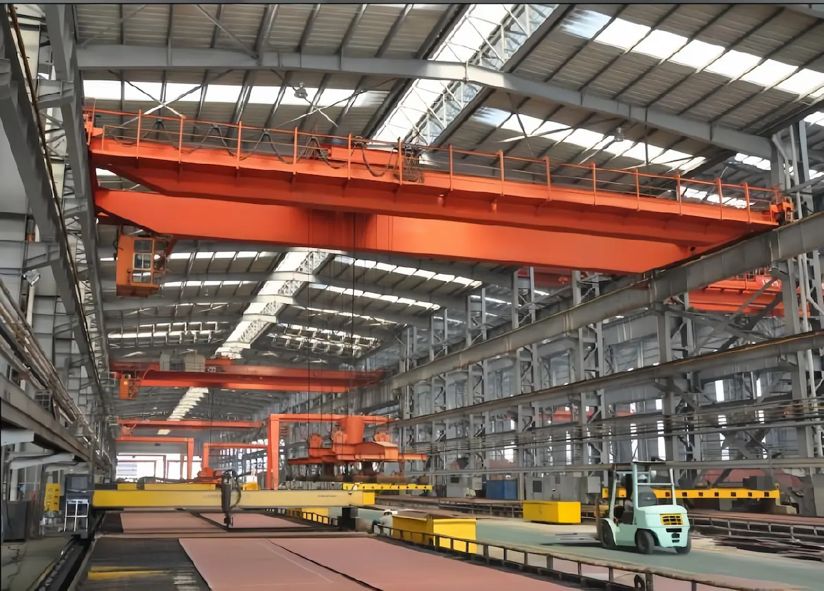 10t Electromagnetic Overhead Crane System for Steel Plate Handling