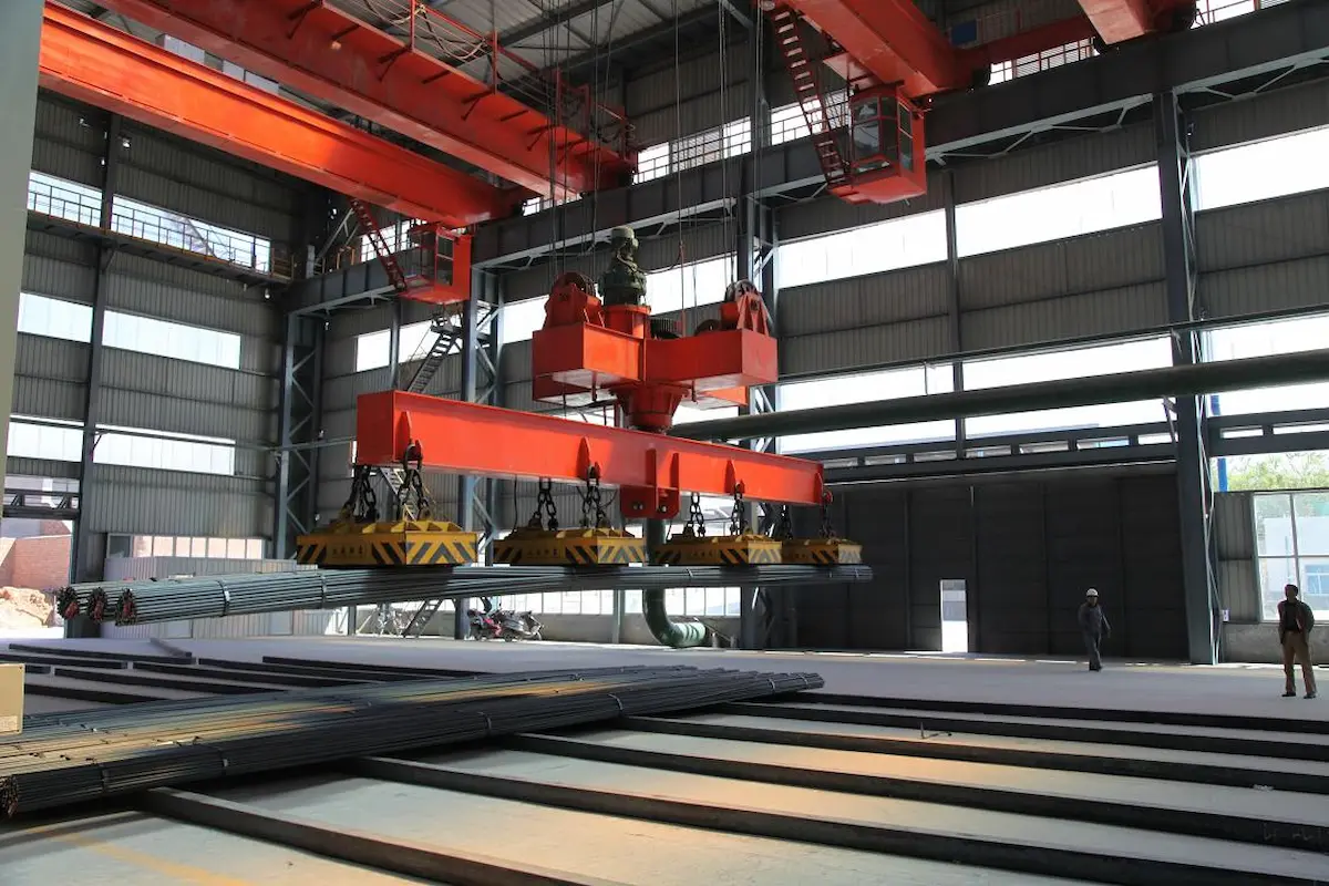 10t Electromagnetic Overhead Crane System for Steel Plate Handling