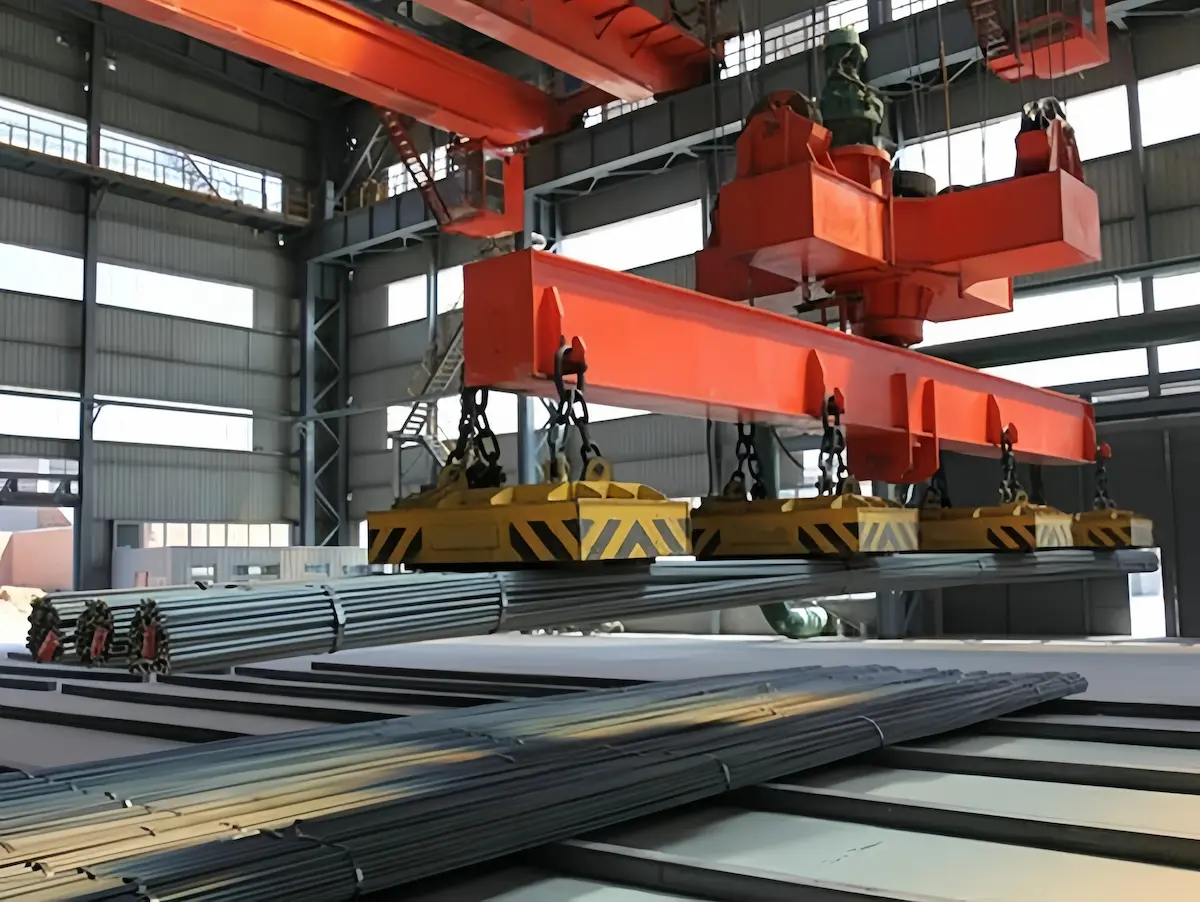 10t Electromagnetic Overhead Crane System for Steel Plate Handling