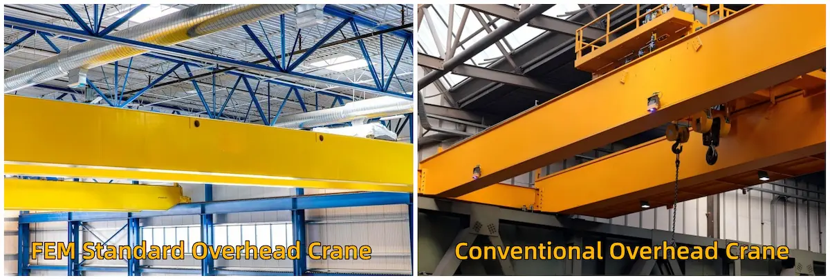 FEM Standard Overhead Crane vs Conventional Overhead Crane