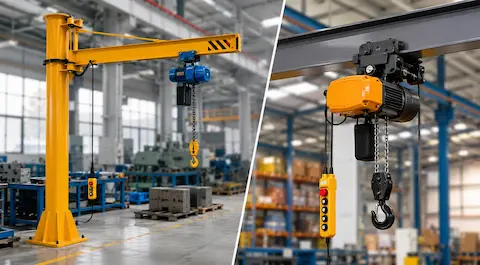 Jib Crane vs. Electric Hoist