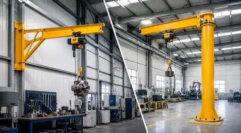 How to Reduce Jib Crane Purchasing Costs? Wall Mounted vs Pillar Jib Crane Comparison Guide