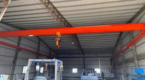 2 Ton Single Girder Overhead Crane for Light Industrial Workshop in UAE