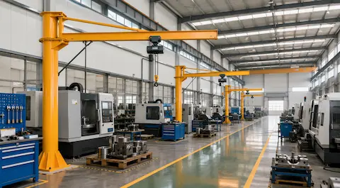 How to Design a Jib Crane Layout for a Machine Shop: Key Considerations and Case Study