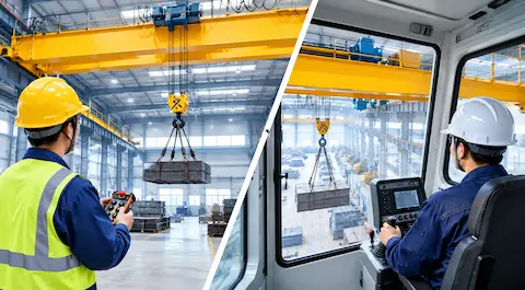 Overhead Crane Remote Control vs. Cab Operation: Which Is Better for Modern Factories?