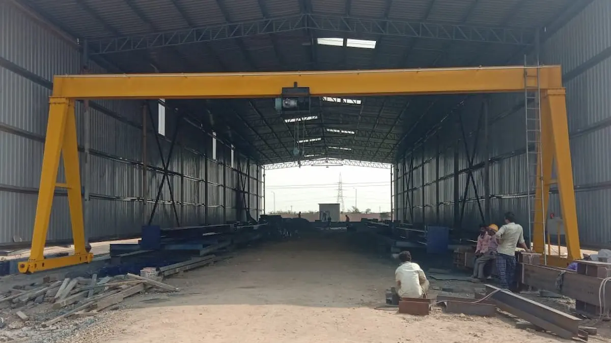 HSCRANE 10-Ton Single Girder Gantry Crane Successfully Shipped to India