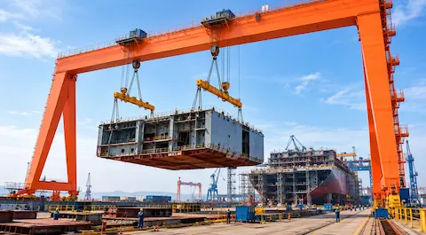 From Hull Block Lifting to Final Assembly: Shipyard Gantry Crane Workflow